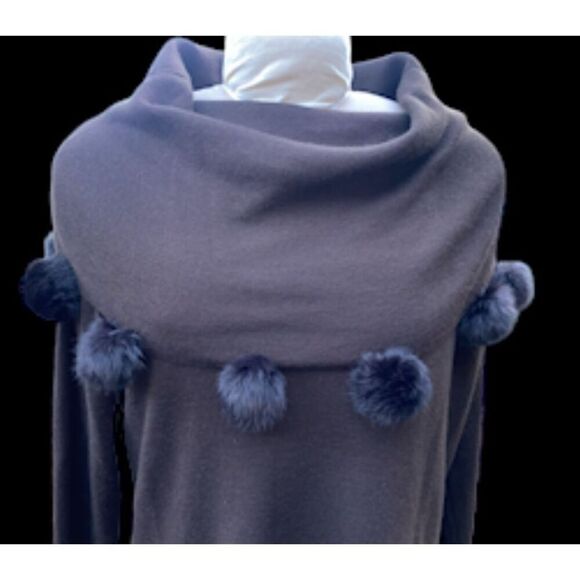 Pursuits Ltd. Merino Wool Sweater with Rabbit Fur AccentsBrown Sz XL Holiday Par - Picture 4 of 11